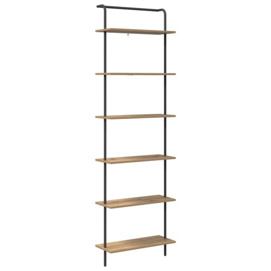 Alternative view of Raft pentru cărți stejar artizanal 60 x 24 x 203 cm