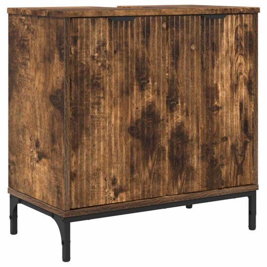 Alternative view of Dulap pentru Chiuveta de Baie Stejar afumat 60.5 x 33.5 x 61 cm