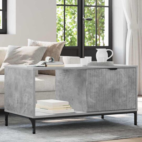 Masă de cafea Gri beton 90 x 49 x 46 cm Lemn compozit