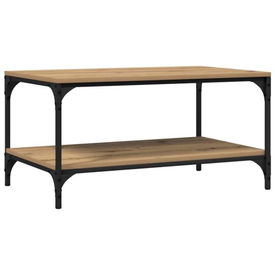 Alternative view of Masă de cafea stejar artizanal 80 x 50 x 40 cm Lemn compozit