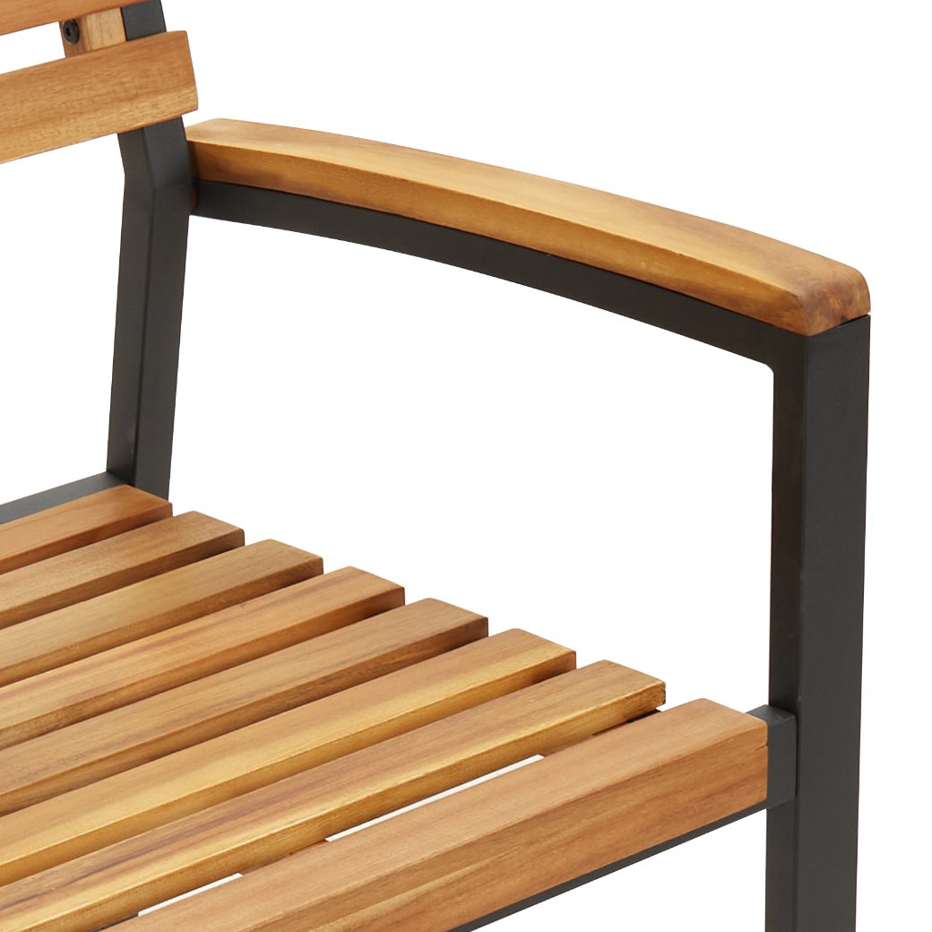 3284397 10 Set de masă pentru grădină 3 pcs negru și maro 90 x 90 x 75 cm Set de masă pentru grădină 3 pcs negru și maro 90 x 90 x 75 cm - imagine 10