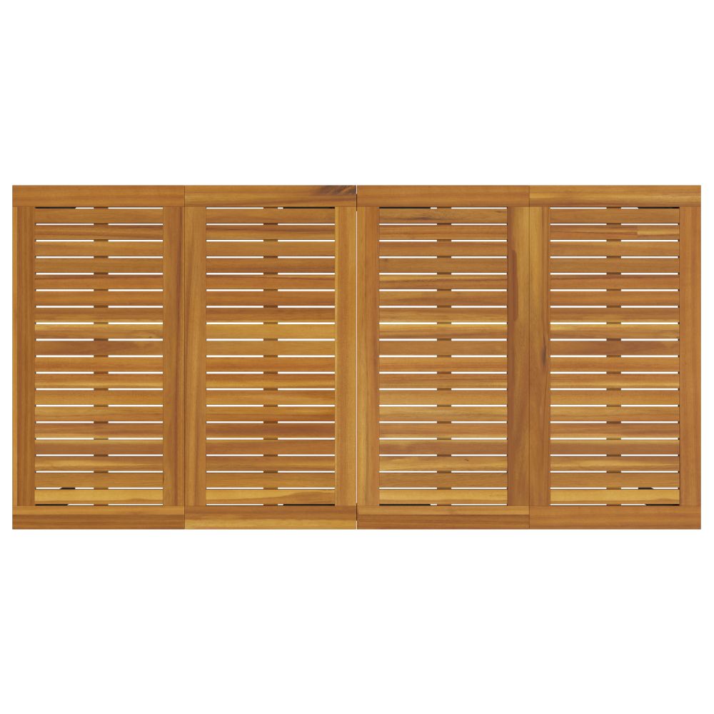 3284417 8 Set de masă pentru grădină 5 pcs negru și maro 180 x 90 x 75 cm Set de masă pentru grădină 5 pcs negru și maro 180 x 90 x 75 cm - imagine 8