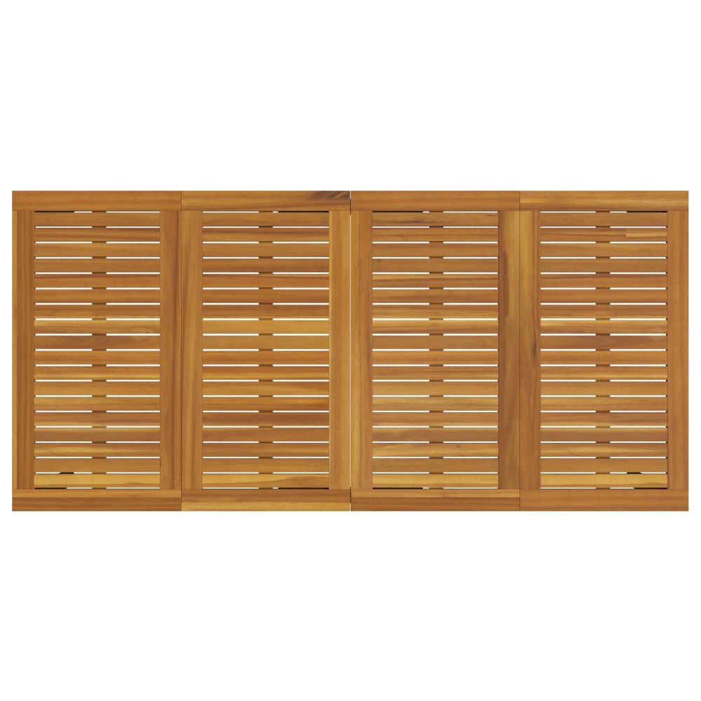 3284419 8 Set de masă pentru grădină 7 pcs negru și maro 200 x 90 x 75 cm Set de masă pentru grădină 7 pcs negru și maro 200 x 90 x 75 cm - imagine 8