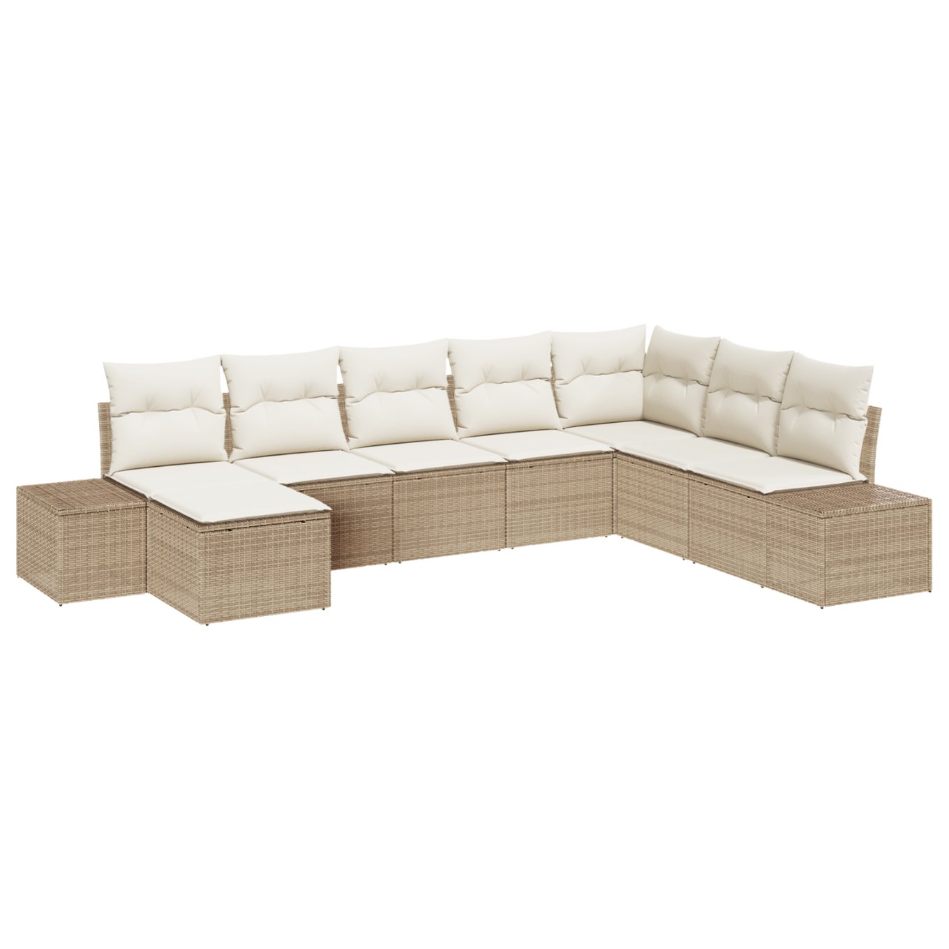 3347181 2 Set de canapele pentru grădină 8 pcs Bej 319 x 209 x 85 cm Set de canapele pentru grădină 8 pcs Bej 319 x 209 x 85 cm - imagine 2