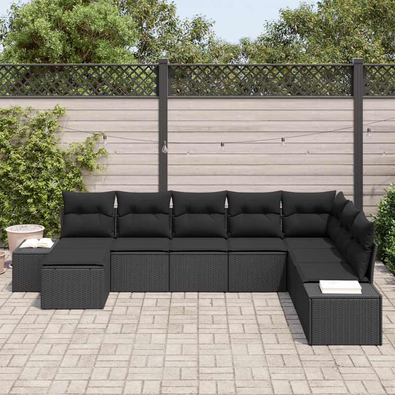 3347183 3 Set de canapele pentru grădină cu pernă 8 pcs 319 x 209 x 85 cm Set de canapele pentru grădină cu pernă 8 pcs 319 x 209 x 85 cm - imagine 3