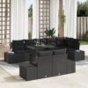 3349209 1 Set de canapele pentru grădină 9 pcs Negru 100 x 55 x 73 cm 3349209 1
