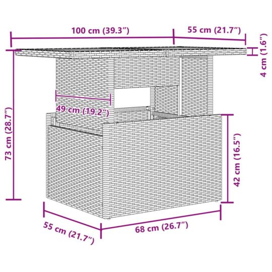 3349383 13 Set de canapele pentru grădină 11 pcs Gri 100 x 55 x 73 cm 3349383 13