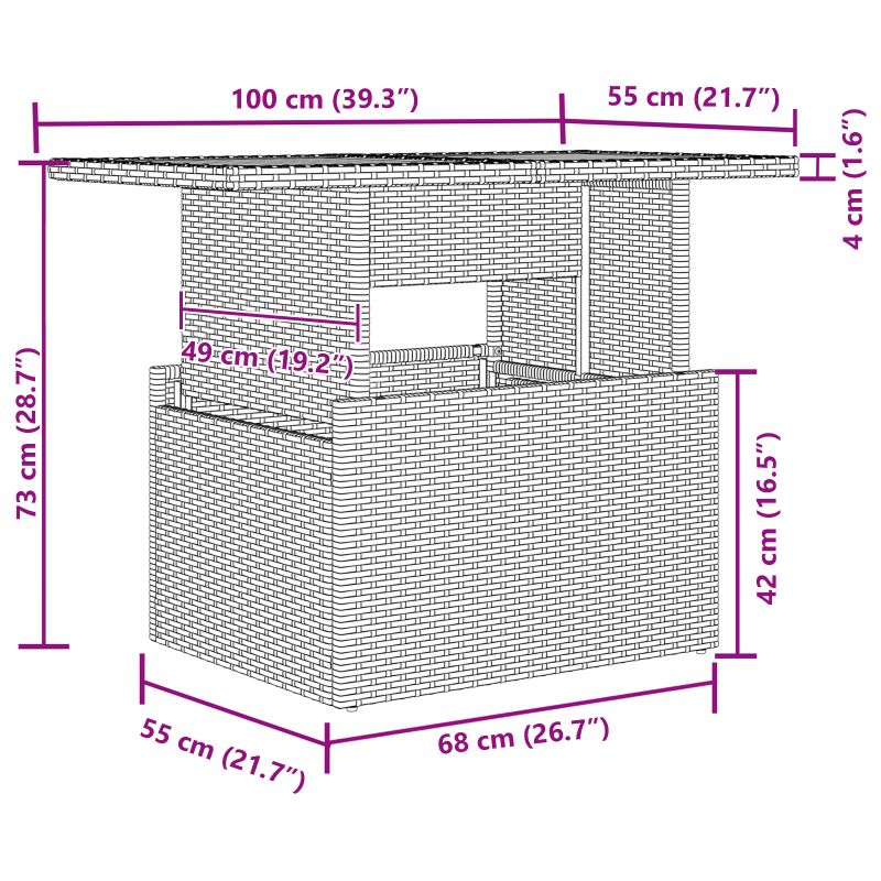 3349586 13 Set de canapele pentru grădină 6 pcs Gri 100 x 55 x 73 cm Set de canapele pentru grădină 6 pcs Gri 100 x 55 x 73 cm - imagine 13