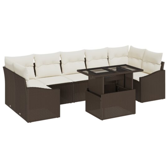 3357691 2 Set de canapele pentru grădină 8 pcs Maro Rattan poli 3357691 2