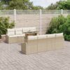 3357704 1 Set de canapele pentru grădină 9 pcs Bej Rattan poli 3357704 1