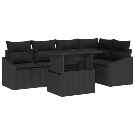 3357746 2 Set de canapele pentru grădină 6 pcs Negru 100 x 55 x 73 cm 3357746 2