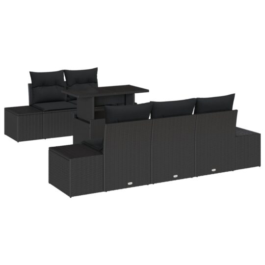 3357836 2 Set de canapele pentru grădină 6 pcs Negru 100 x 55 x 73 cm 3357836 2