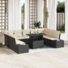 3357980 1 Set de canapele pentru grădină 10 pcs Negru Rattan poli 3357980 1