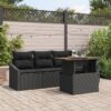 3358508 1 Set de canapele pentru grădină 5 pcs Negru Rattan poli 3358508 1