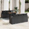 3358522 1 Set de canapele pentru grădină 7 pcs Negru Rattan poli 3358522 1