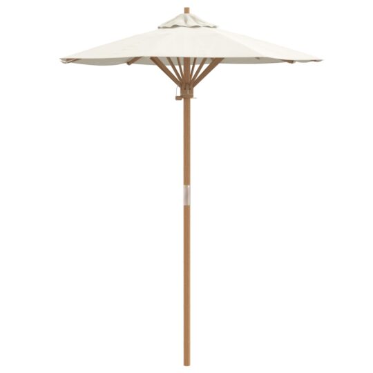 Alternative view of Parasol de Grădină Alb crem 150 x 150 x 210 cm Bambus