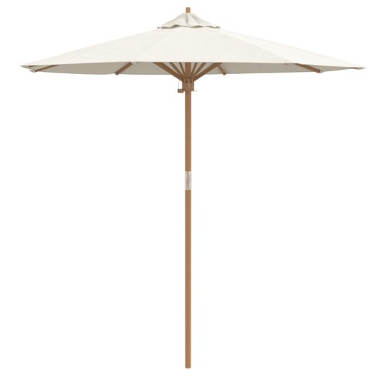 Alternative view of Parasol de Grădină Alb crem 217 x 217 x 230 cm Bambus