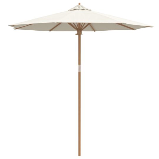Alternative view of Parasol de Grădină Alb crem 240 x 240 x 260 cm Bambus