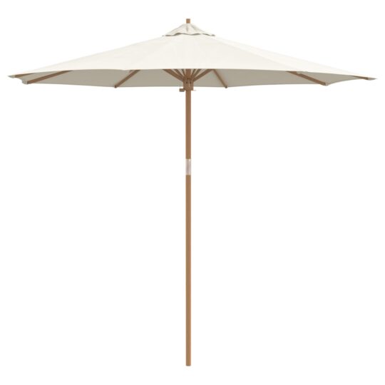 Alternative view of Parasol de Grădină Alb crem 270 x 270 x 260 cm Bambus