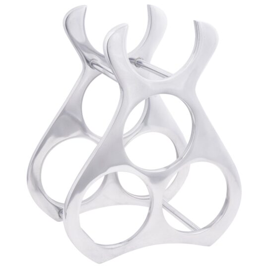 Raft pentru vin Argintiu 23 x 14 x 28 cm Aluminiu