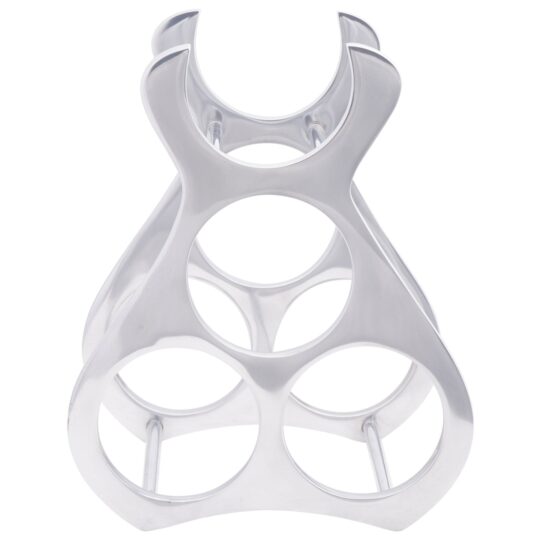 Alternative view of Raft pentru vin Argintiu 23 x 14 x 28 cm Aluminiu