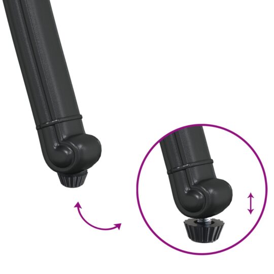 42002371 9 Scaun pentru Grădină 2 pcs Negru 55 x 56.5 x 91cm Aluminiu 42002371 9