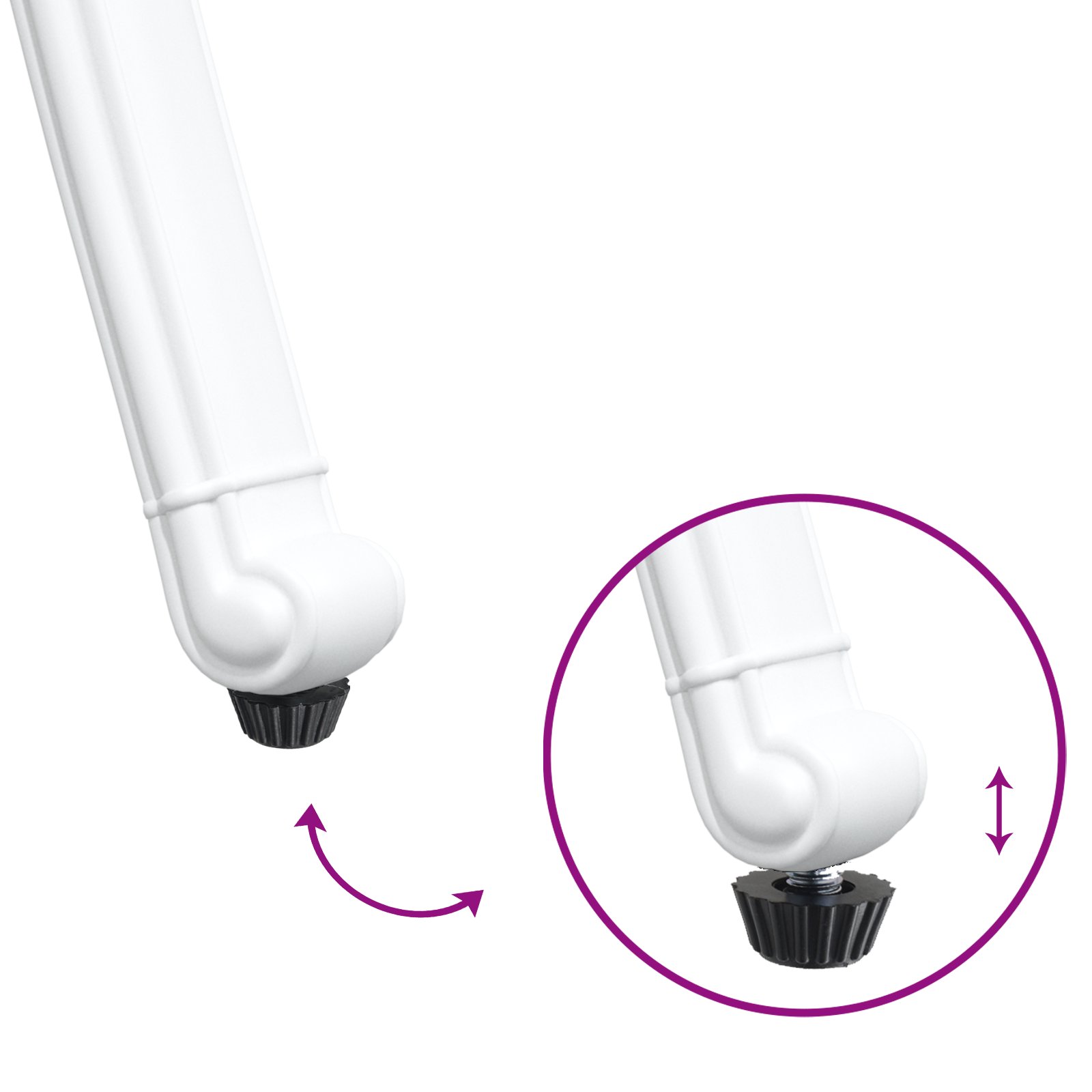 42002372 9 Scaun pentru Grădină 2 pcs Alb 55 x 56.5 x 91cm Aluminiu Scaun pentru Grădină 2 pcs Alb 55 x 56.5 x 91cm Aluminiu - imagine 9