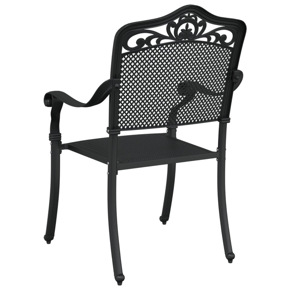 42002379 6 Scaun pentru Grădină 2 pcs Negru 55 x 56.5 x 91cm Aluminiu Scaun pentru Grădină 2 pcs Negru 55 x 56.5 x 91cm Aluminiu - imagine 6