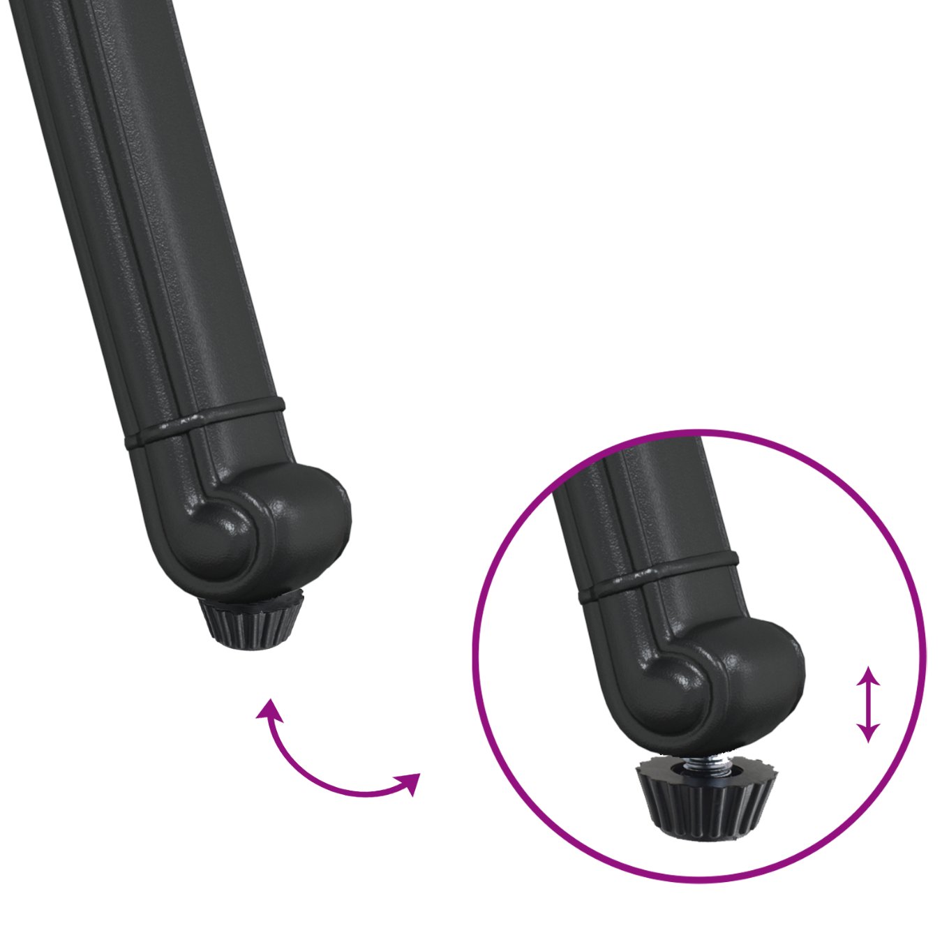 42002379 9 Scaun pentru Grădină 2 pcs Negru 55 x 56.5 x 91cm Aluminiu Scaun pentru Grădină 2 pcs Negru 55 x 56.5 x 91cm Aluminiu - imagine 9