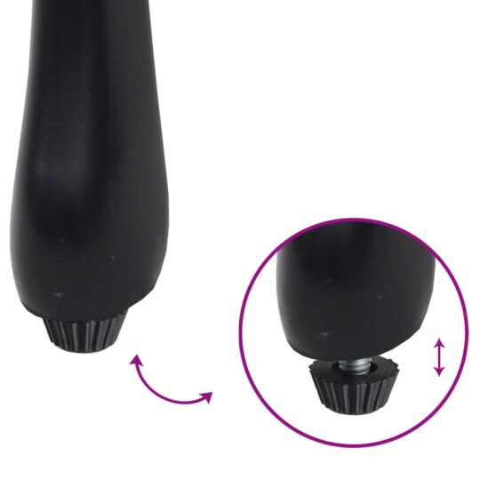 42002395 9 Scaun pentru Grădină 2 pcs Negru 55 x 56.5 x 91cm Aluminiu 42002395 9