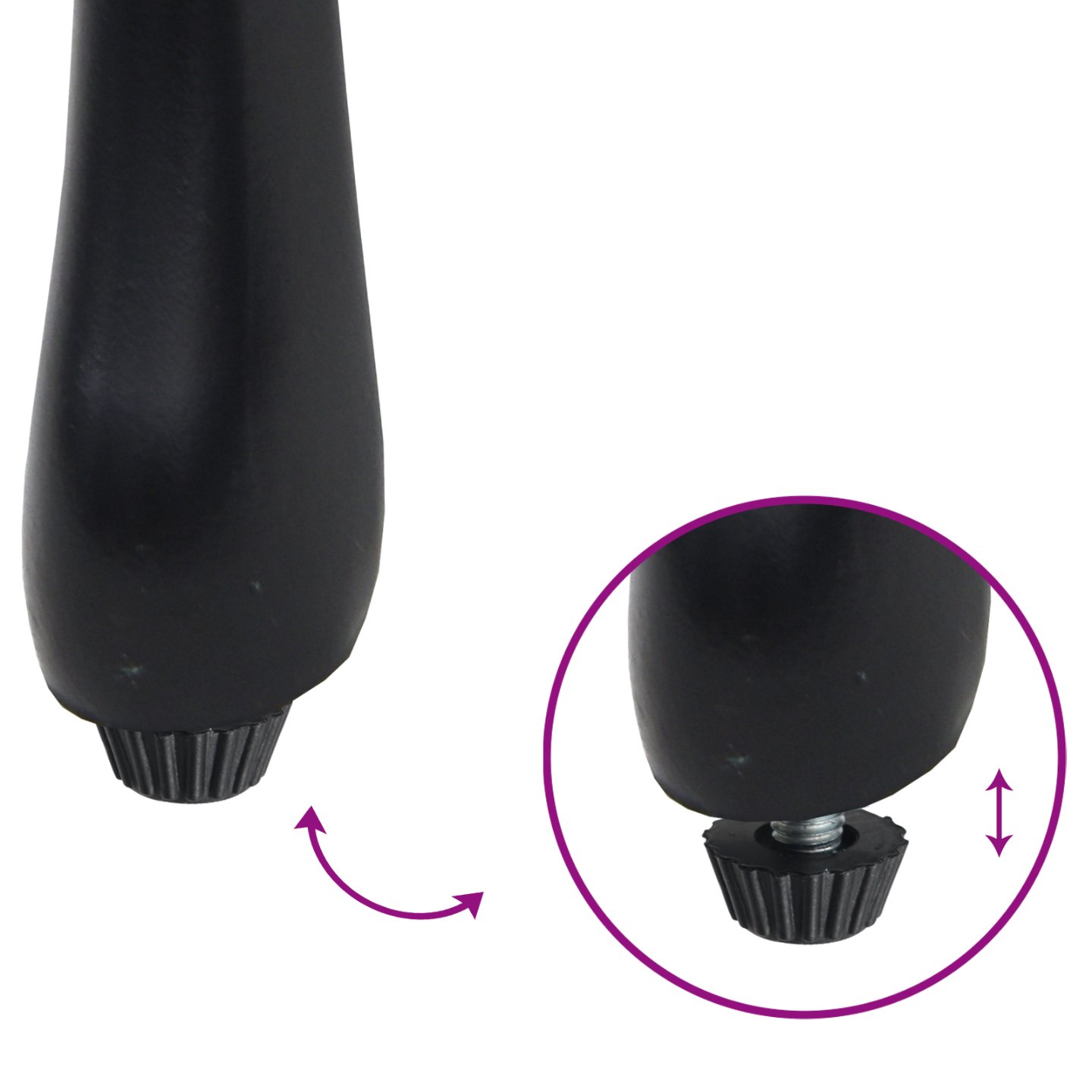 42002395 9 Scaun pentru Grădină 2 pcs Negru 55 x 56.5 x 91cm Aluminiu Scaun pentru Grădină 2 pcs Negru 55 x 56.5 x 91cm Aluminiu - imagine 9