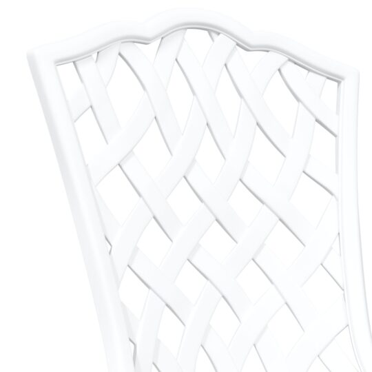 42002396 7 Scaun pentru Grădină 2 pcs Alb 55 x 56.5 x 91cm Aluminiu 42002396 7