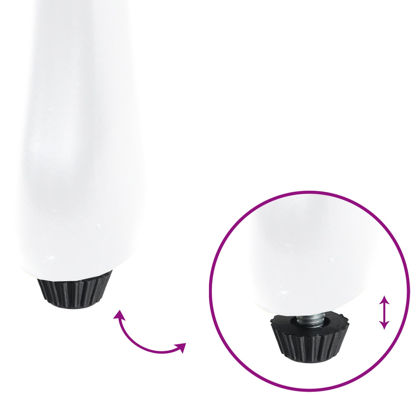 42002396 9 Scaun pentru Grădină 2 pcs Alb 55 x 56.5 x 91cm Aluminiu Scaun pentru Grădină 2 pcs Alb 55 x 56.5 x 91cm Aluminiu - imagine 9