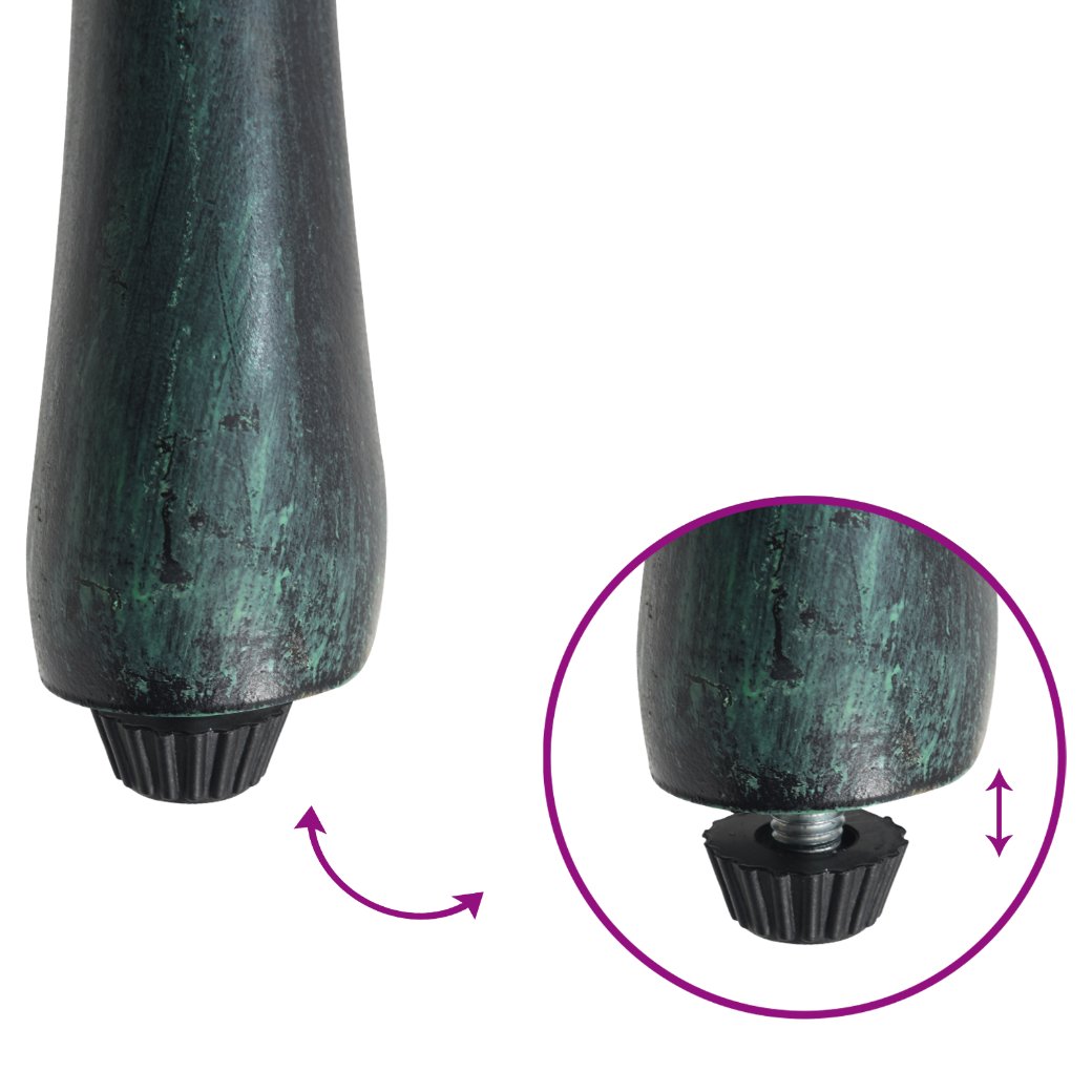 42002397 9 Scaun pentru Grădină 2 pcs Verde 55 x 56.5 x 91cm Aluminiu Scaun pentru Grădină 2 pcs Verde 55 x 56.5 x 91cm Aluminiu - imagine 9