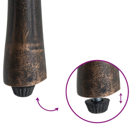 42002398 9 Scaun pentru Grădină 2 pcs Bronz 55 x 56.5 x 91cm Aluminiu 42002398 9