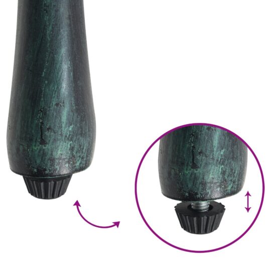 42002401 9 Scaun pentru Grădină 2 pcs Verde 55 x 56.5 x 91cm Aluminiu 42002401 9