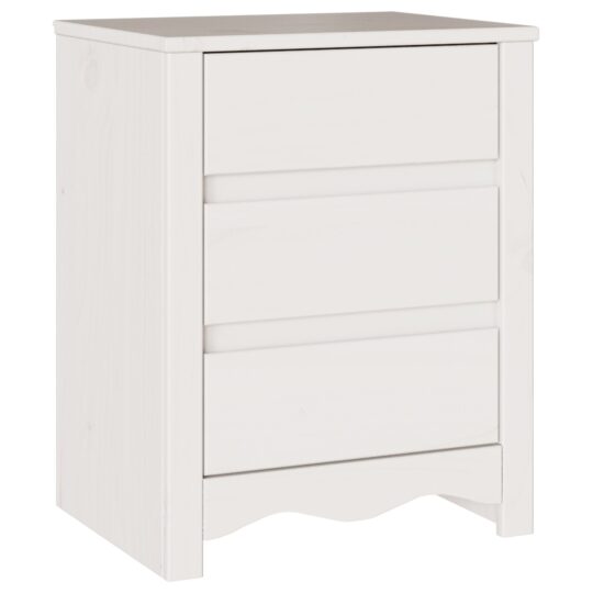 Alternative view of Dulap de noapte Drammen Alb 45 x 35 x 56 cm Lemn masiv de pin