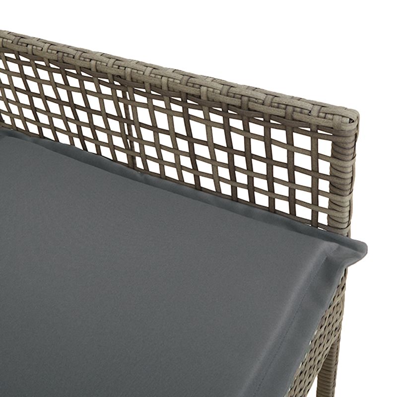 42003447 9 Scaun pentru Grădină 2 pcs Gri 53 x 60 x 85cm poliratan Scaun pentru Grădină 2 pcs Gri 53 x 60 x 85cm poliratan - imagine 9