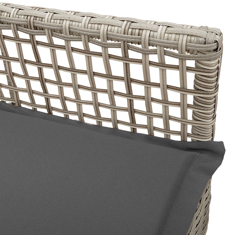 42003450 9 Scaun pentru Grădină 2 pcs Gri deschis 53 x 60 x 85cm poliratan Scaun pentru Grădină 2 pcs Gri deschis 53 x 60 x 85cm poliratan - imagine 9