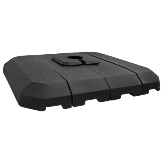 Alternative view of Set bază pentru parasol cantilever 4 pcs Negru 98 x 98 x 13 cm