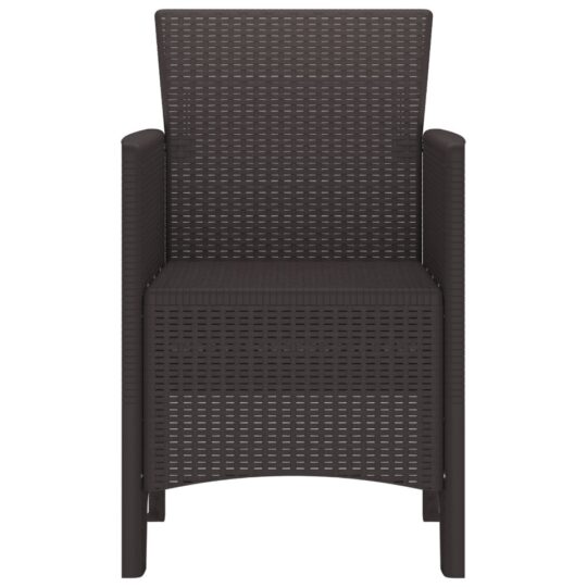 847473 5 Scaun pentru Grădină 4 pcs Maro Dimensiune: 53 x 49 x 85 cm PP 847473 5