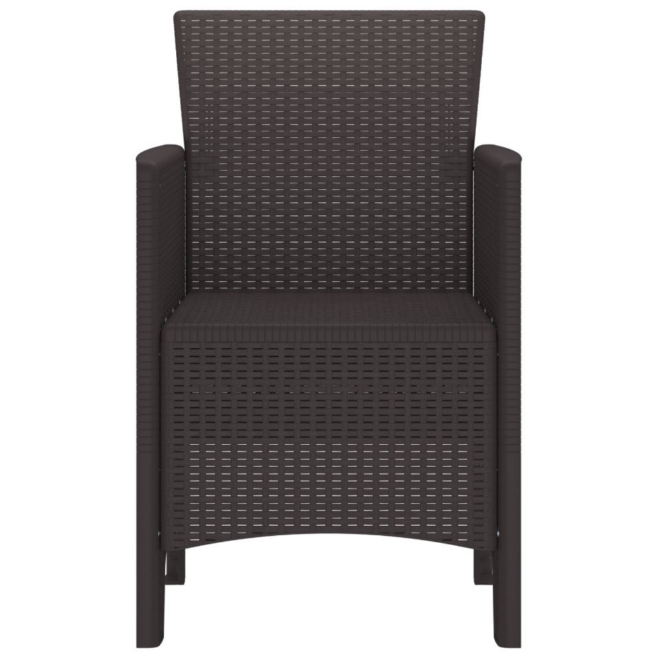 847473 5 Scaun pentru Grădină 4 pcs Maro Dimensiune: 53 x 49 x 85 cm PP Scaun pentru Grădină 4 pcs Maro Dimensiune: 53 x 49 x 85 cm PP - imagine 5