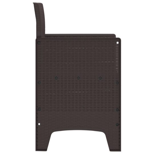 847473 6 Scaun pentru Grădină 4 pcs Maro Dimensiune: 53 x 49 x 85 cm PP 847473 6