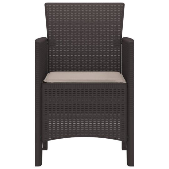 847474 5 Scaun pentru Grădină 4 pcs Maro Dimensiune: 53 x 49 x 85 cm PP 847474 5