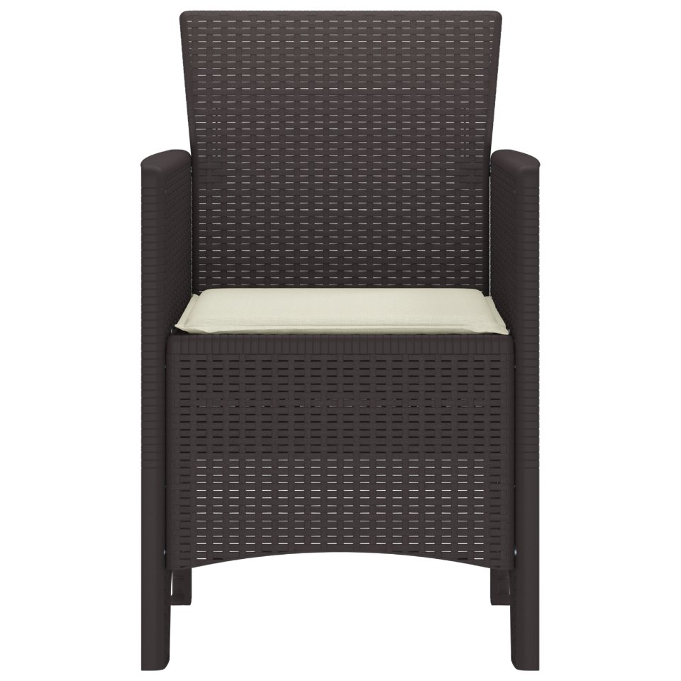 847477 5 Scaun pentru Grădină 4 pcs Maro Dimensiune: 53 x 49 x 85 cm PP Scaun pentru Grădină 4 pcs Maro Dimensiune: 53 x 49 x 85 cm PP - imagine 5