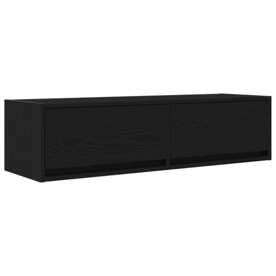 Alternative view of Cabinet TV Stejar negru 100 x 31 x 25.5 cm Lemn compozit