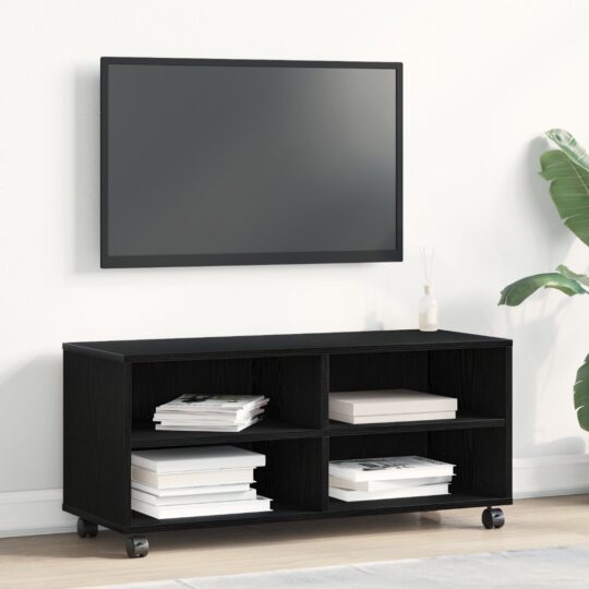 Cabinet TV Negru 90 x 35 x 35 cm Lemn compozit