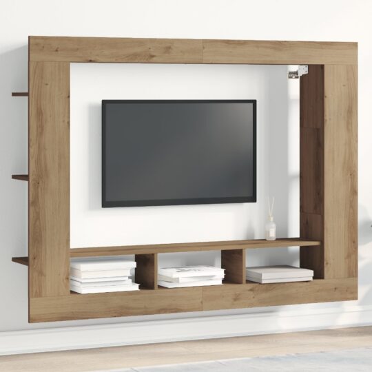 Cabinet TV stejar artizanal 152 x 22 x 113 cm Lemn compozit
