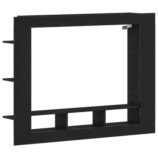 Alternative view of Cabinet TV Stejar negru 152 x 22 x 113 cm Lemn compozit