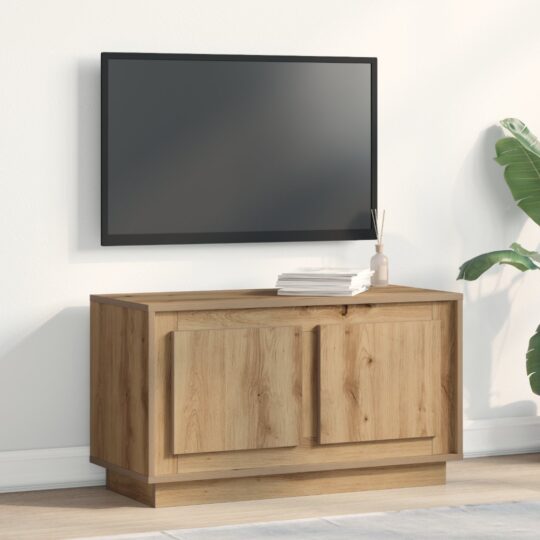 Cabinet TV stejar artizanal 80 x 35 x 45 cm Lemn compozit